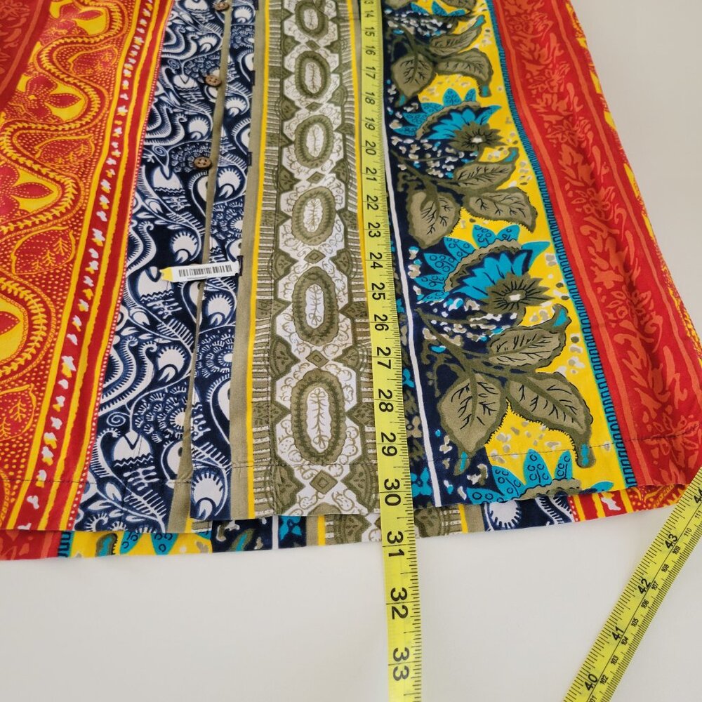 Vtg Ralph Lauren Chaps Colorful Paisley Floral Pattern Short Sleeve Size S EUC - Picture 6 of 8